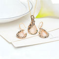 Bijoux de mariée Peacock Gem Collier Boucles d'oreilles