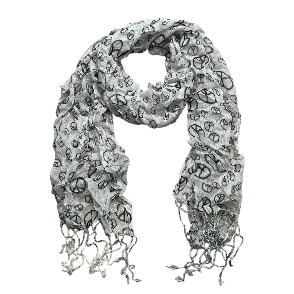 2pcs geometric pattern black white scarf