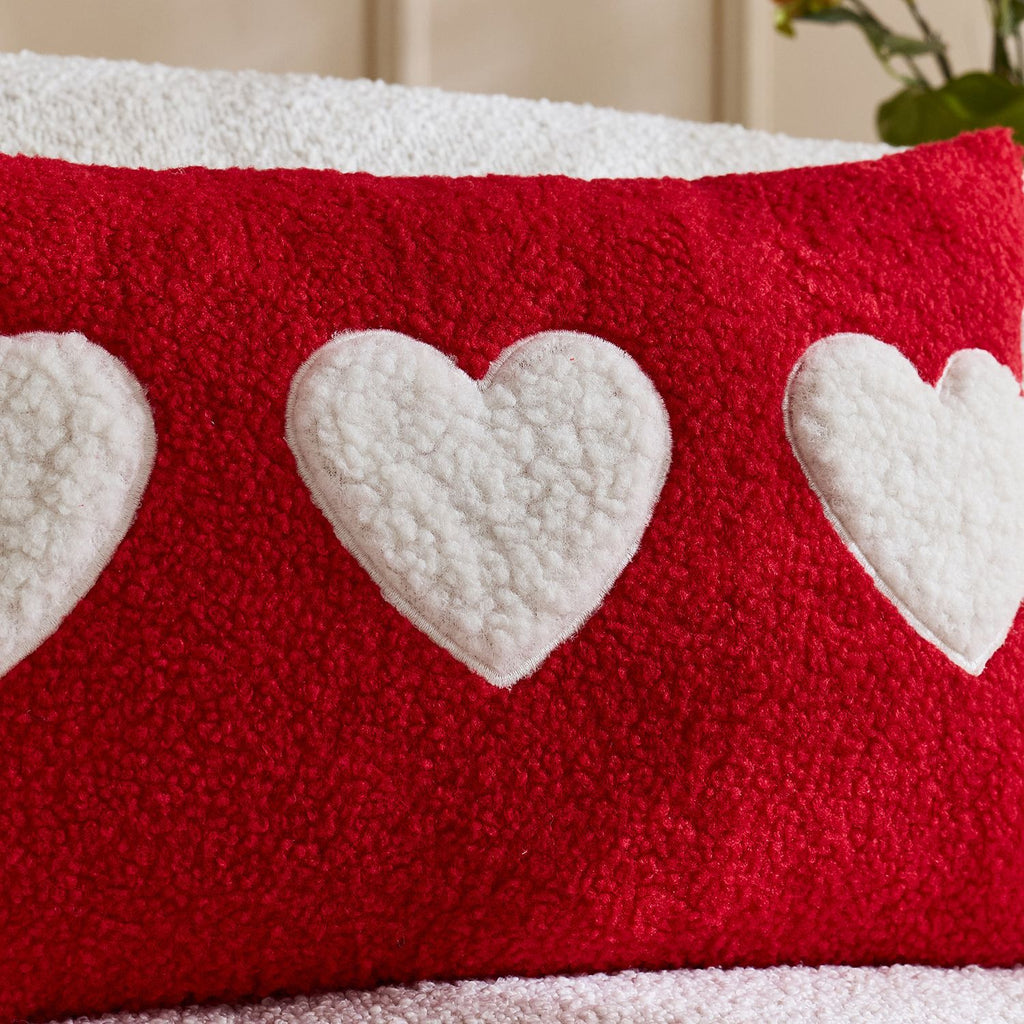Couverture d'oreiller brodé en peluche