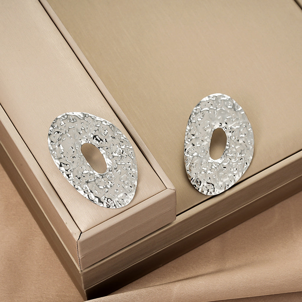 Boucles d'oreilles rondes en acier inoxydable rond européen et américain