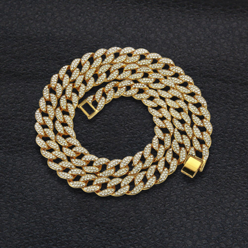 Bracelet Hip-Hop personnalisé pour les hommes et les femmes Chaîne Cubaine Tout-Diamant