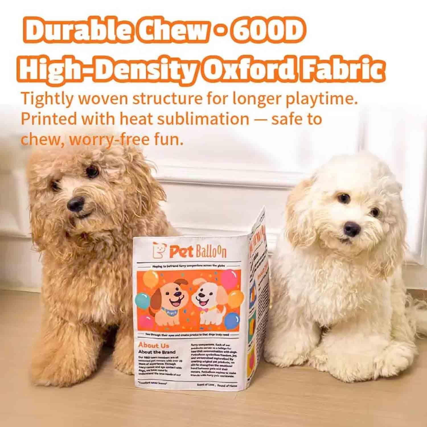 2-Pack Indestructible Jouet de chien journal