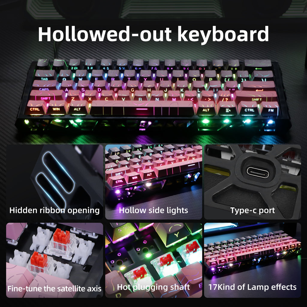 Clavier mécanique monomode creux NJ61