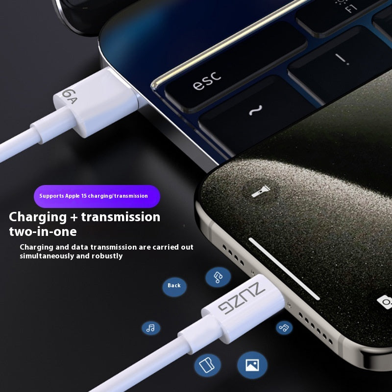 Câble de données Câble de charge rapide Fil de tressage entièrement compatible