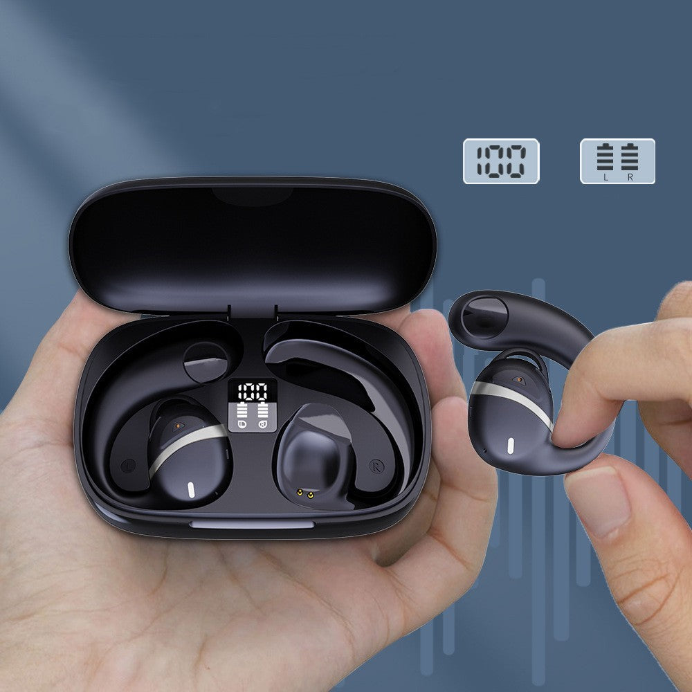 True Wireless Bone Conduction Ear Clip Earbuds Ultra-Long Battery Life