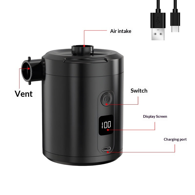 Pompe de déflateur portable sans fil électrique extérieur