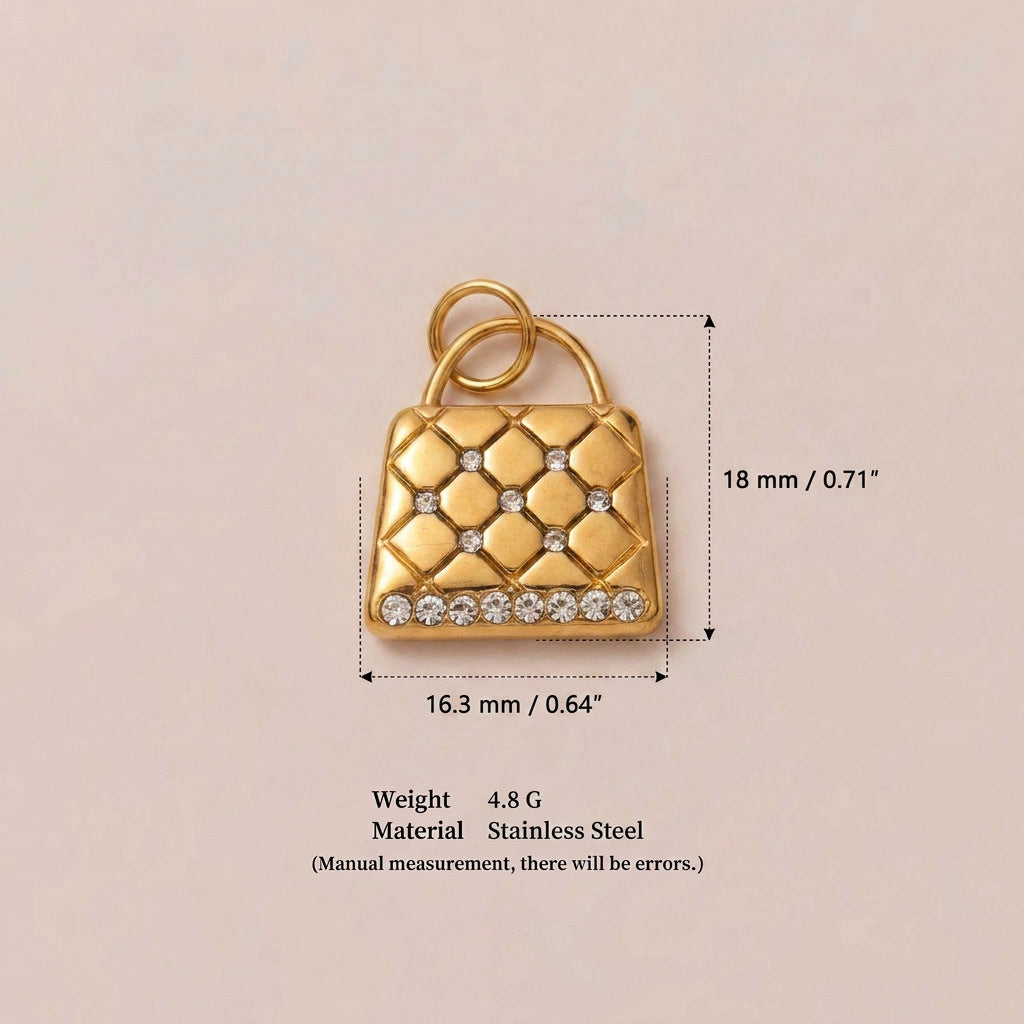 Accessoire pendentif géométrique en acier inoxydable