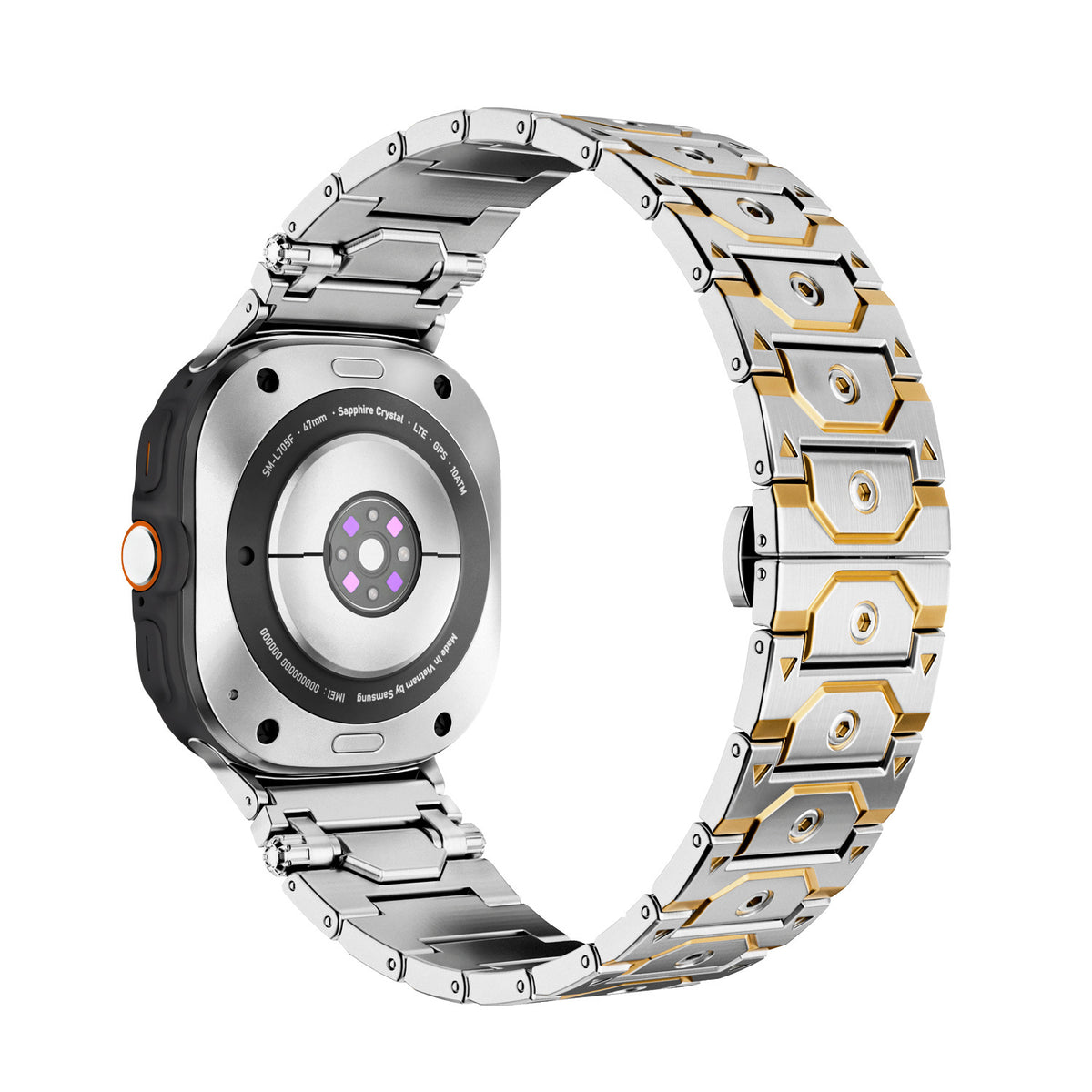 Fermoir papillon Bracelet métallique en acier inoxydable