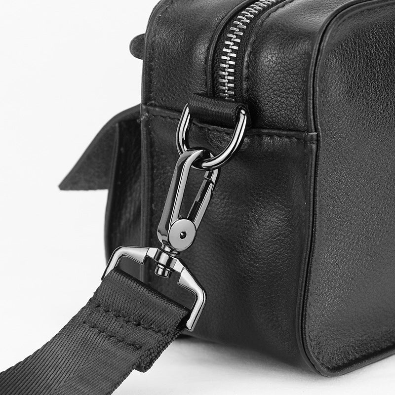 Sac à épaule multi-usages masculins en cuir de vache plein-grain