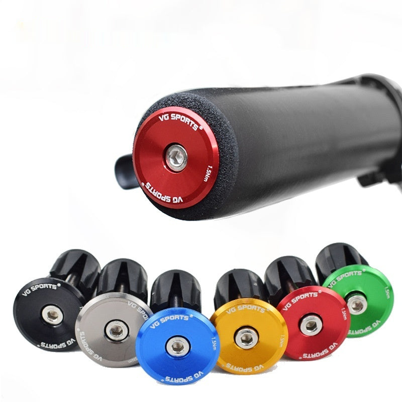 Prises de poignées en alliage d'aluminium Caps d'extrémité de guidon de vélo