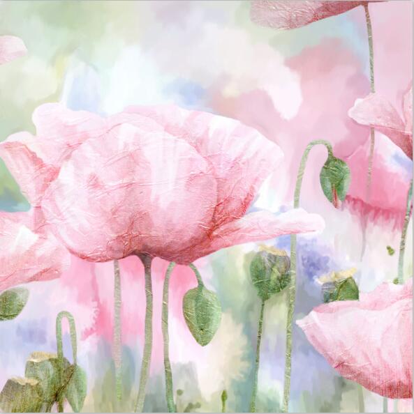 Couleur Aquarelle Florale Peinture sur toile