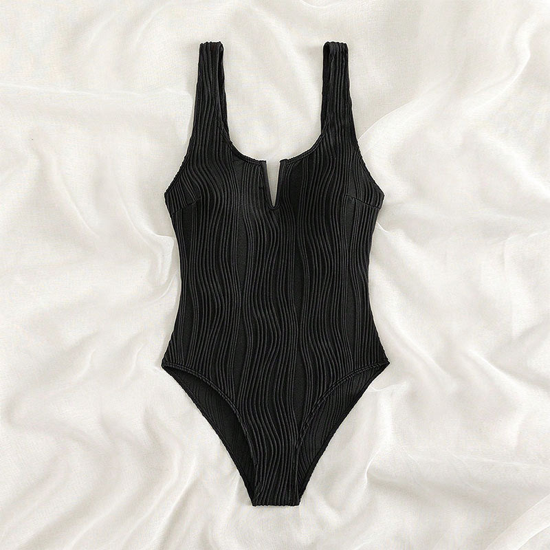 Maillot de bain simple à rayures en forme de figure