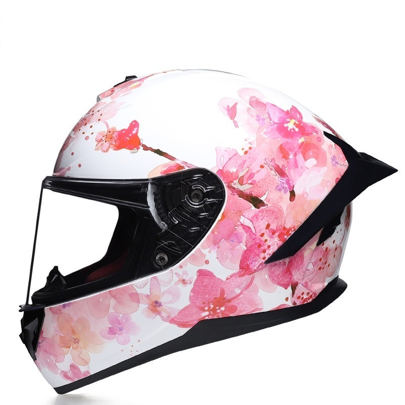 Casque de moto bébé garçon et fille été personnalité gros couple de queue