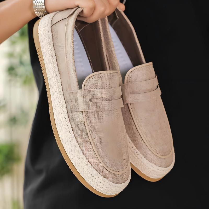 British Retro Round Toe Casual Suede Loafers Slip-on Fisherman Skate Shoes