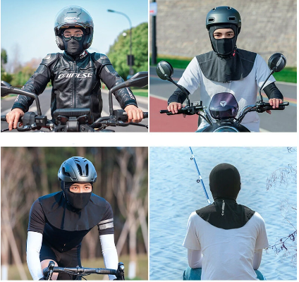 Pare-soleil Couverture tête de vélo Moto Ice Silk Face