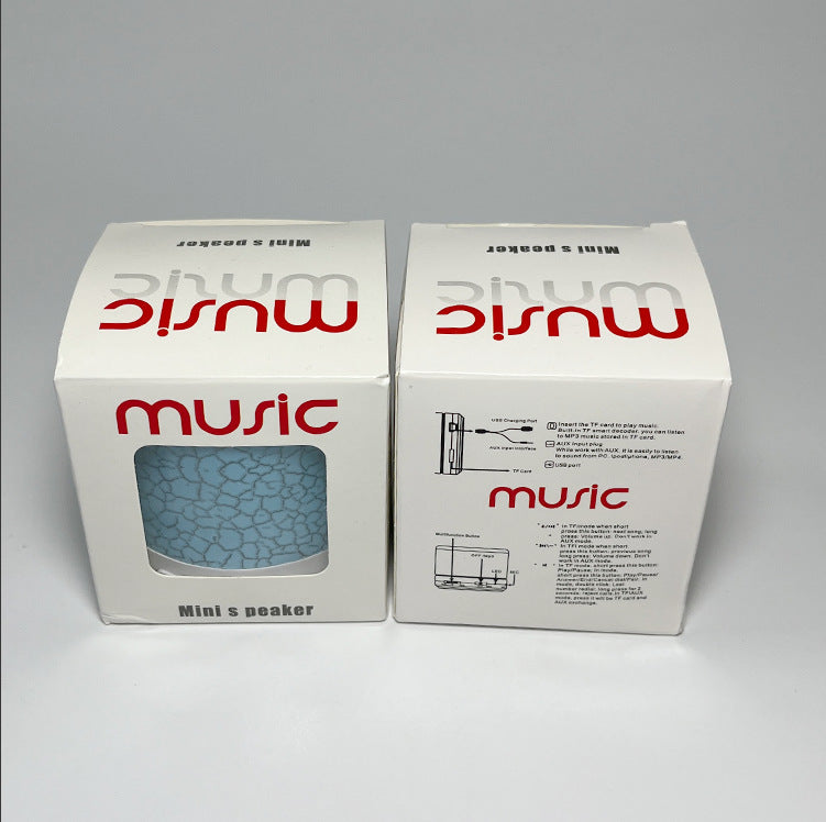 A9 Mini haut-parleur Bluetooth craqué - Portable sous-woofer avec lumière LED