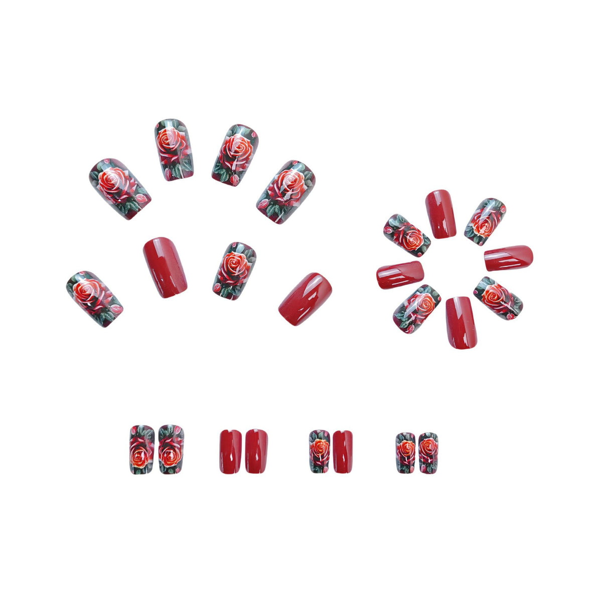 Détachement de 24 pièces Faux Nail Patch