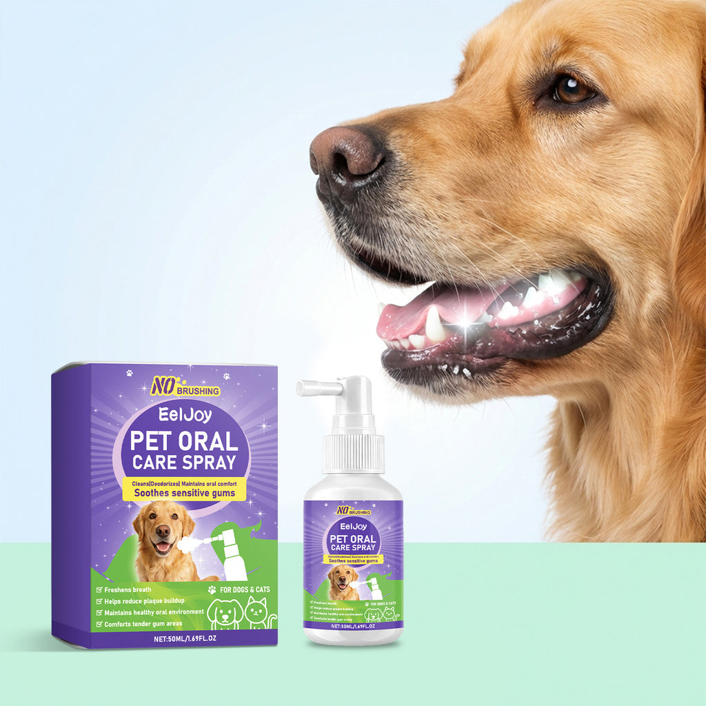 Eeljoy Pet soin buccodentaire spray rafraîchit la respiration et nettoie délicatement les dents adapté aux soins quotidiens