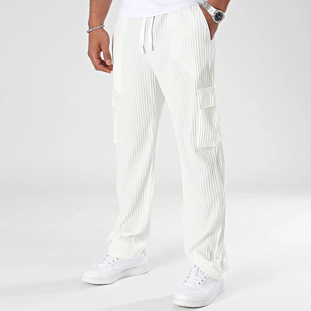 AutomneHiver Arrivée Plissé Fashionable String à couleurs solides Pantalon de travail occasionnel