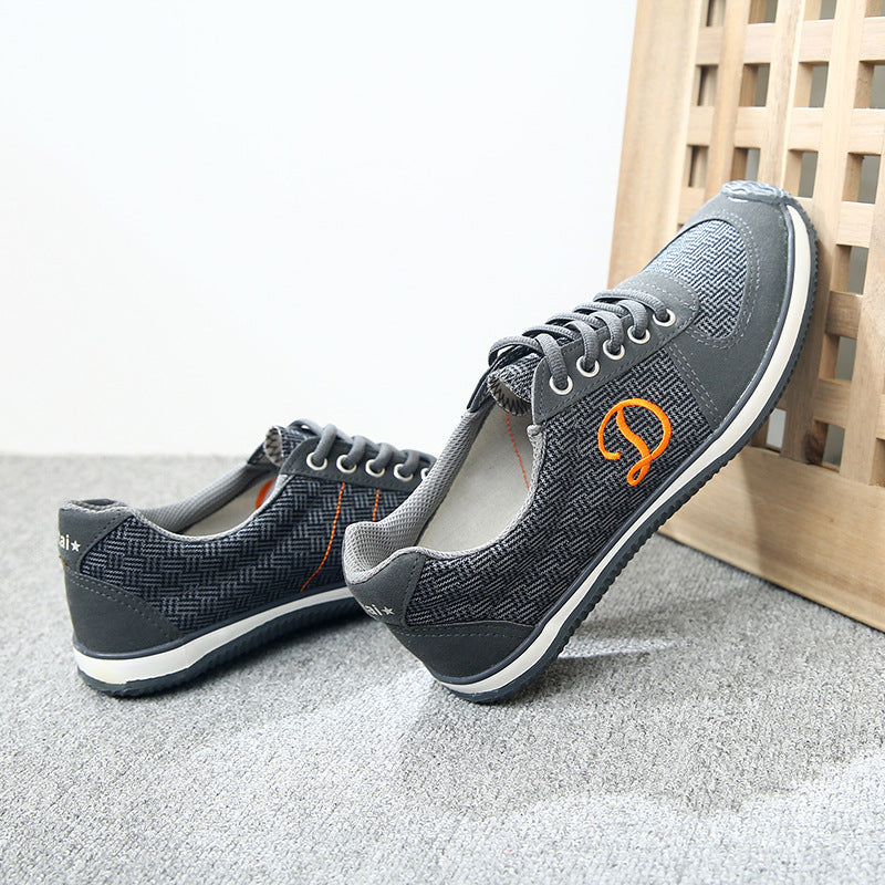 Printemps et automne Cotton Lin Toile Outdoor Casual Walking Running Hommes Chaussures