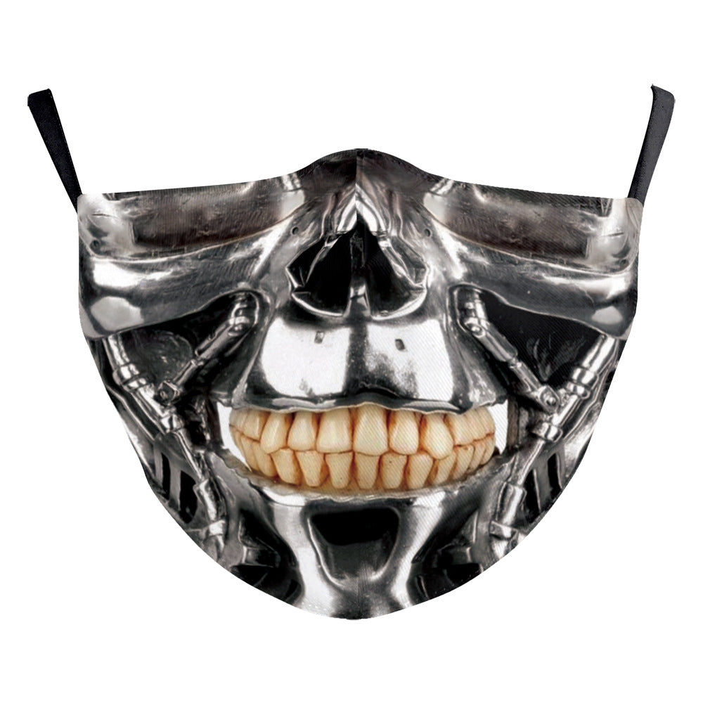 Masque de protection double couche anti-poussière en soie de lait d'Halloween haute densité