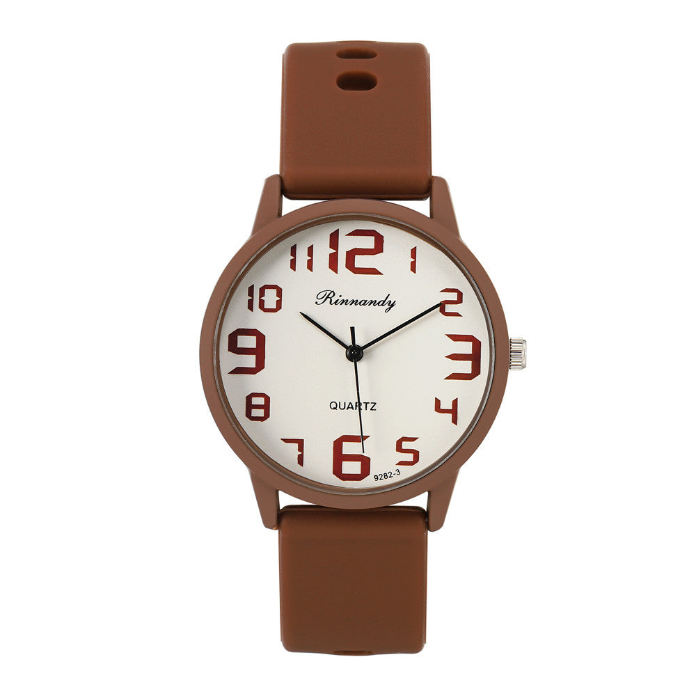 Mode Jelly Color Sports Montre en silicone