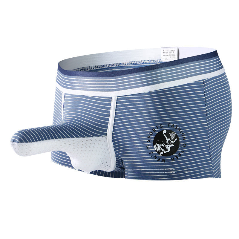 Fashion Striped Bullet Separation Boxer Short Hommes