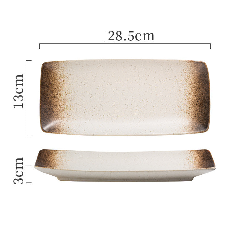 Plaques céramiques japonaises Sushi Dish Tableware Plateau Couverts