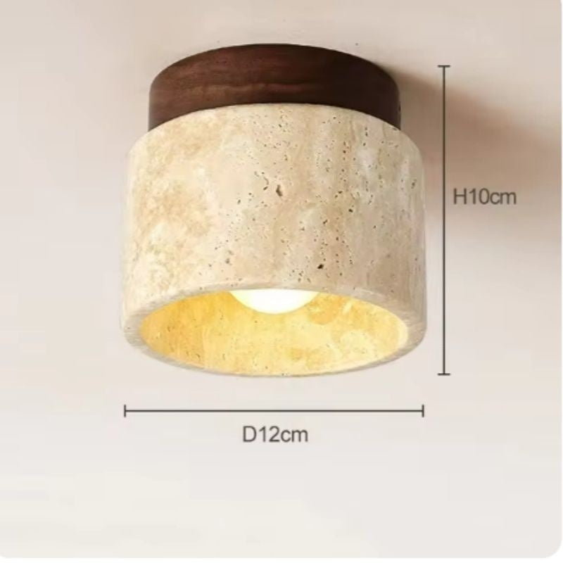 Style japonais Trendy jaune Cave Style Plafond lumière pour usage domestique
