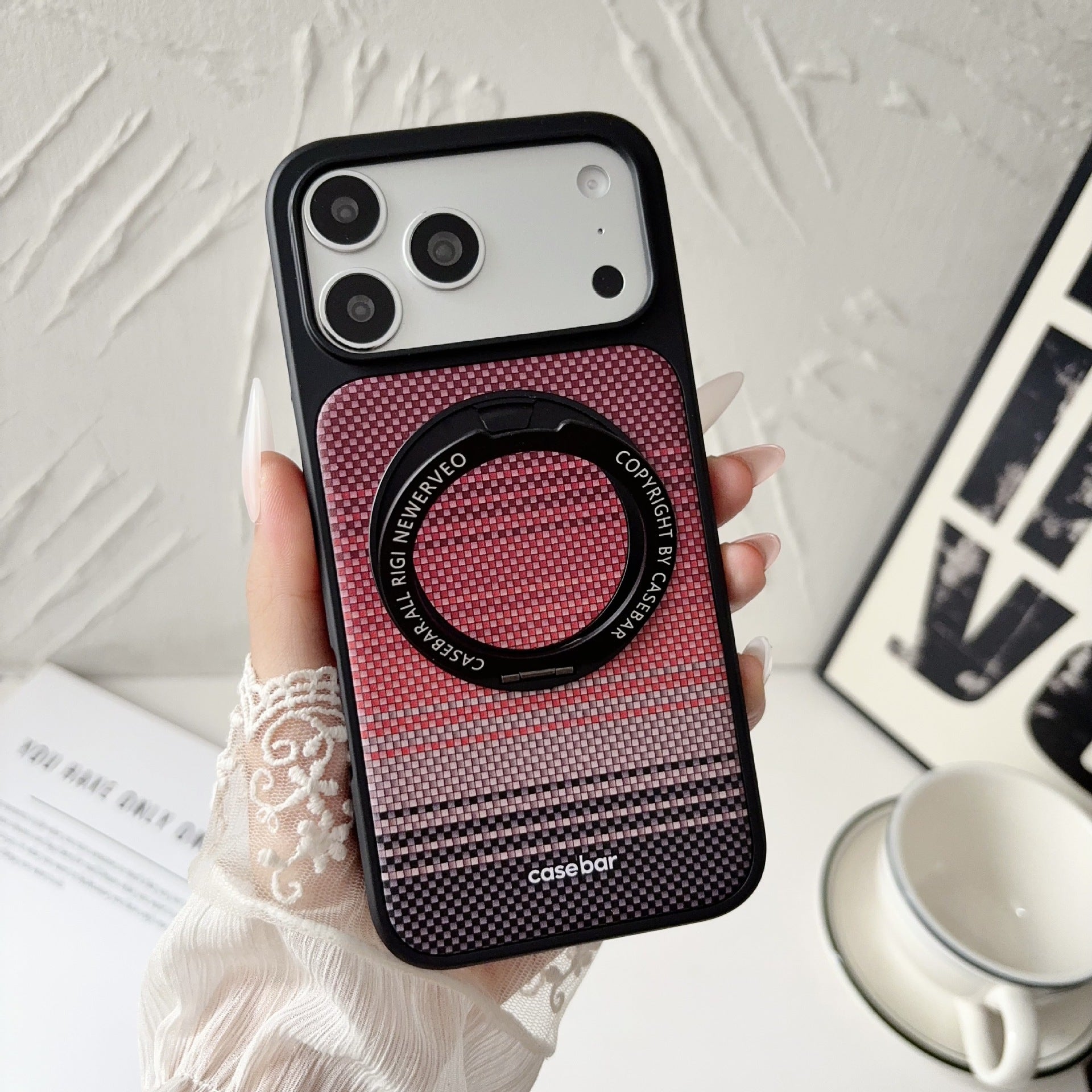 Coffre-fort magnétique à aspiration solaire Étui téléphonique résistant à la chute