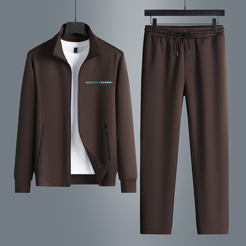 Haut de gamme deux-pièces à manches longues costumes de sport occasionnels hommes