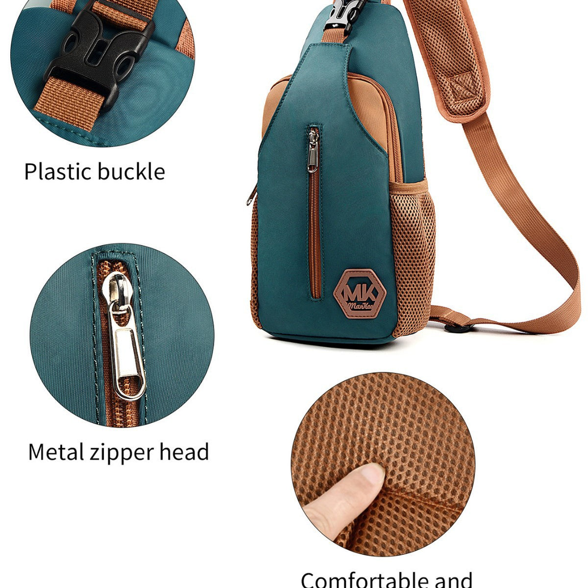 Sac Crossbody résistant à l'usure Sac à la mode de style coréen Outdoor Casual Chest Pack