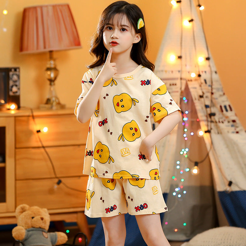 Vêtements de maison à manches courtes d'été pour enfants