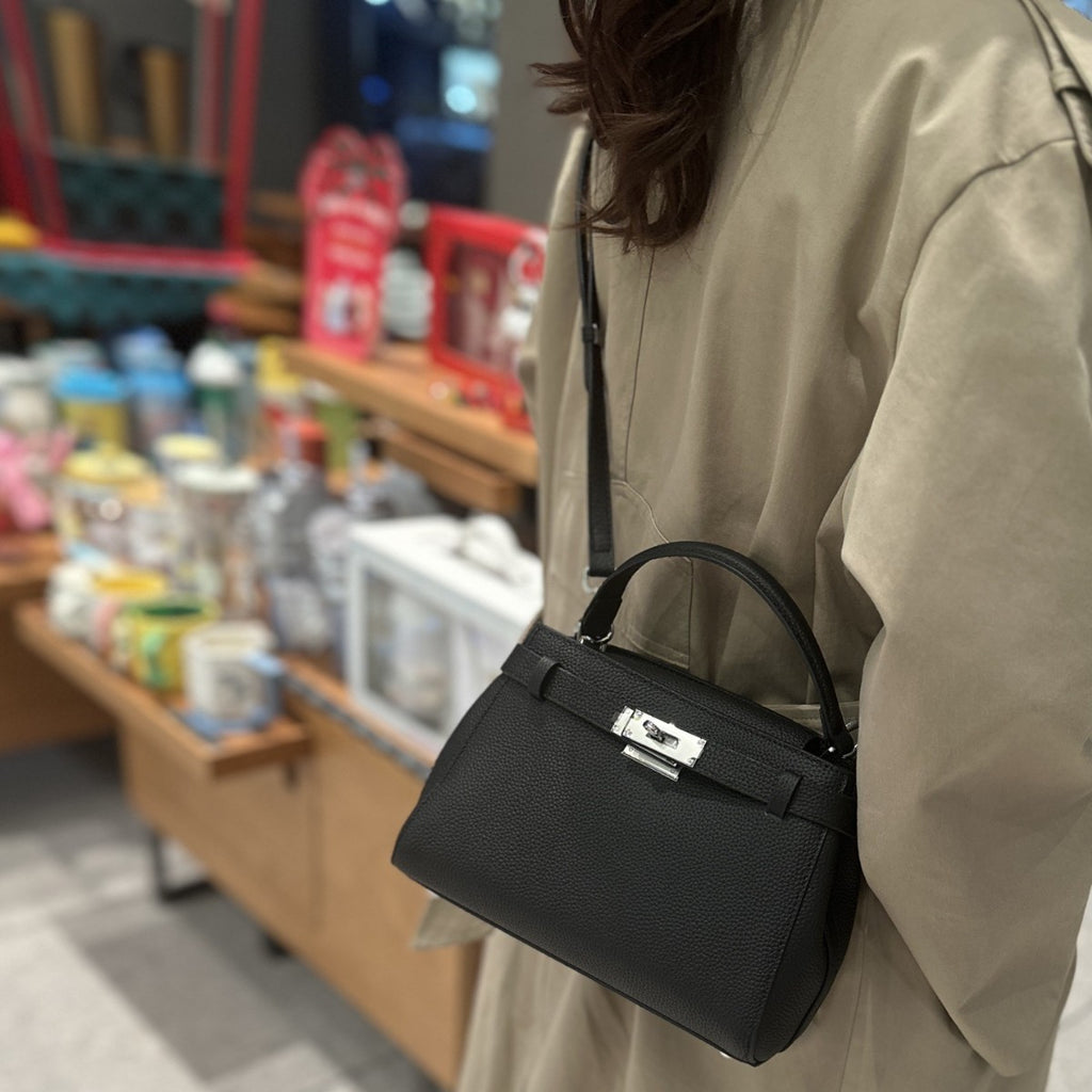 Sac en cuir Kelly Style simple haut de gamme premier-layer Cowhide Petit sac carré