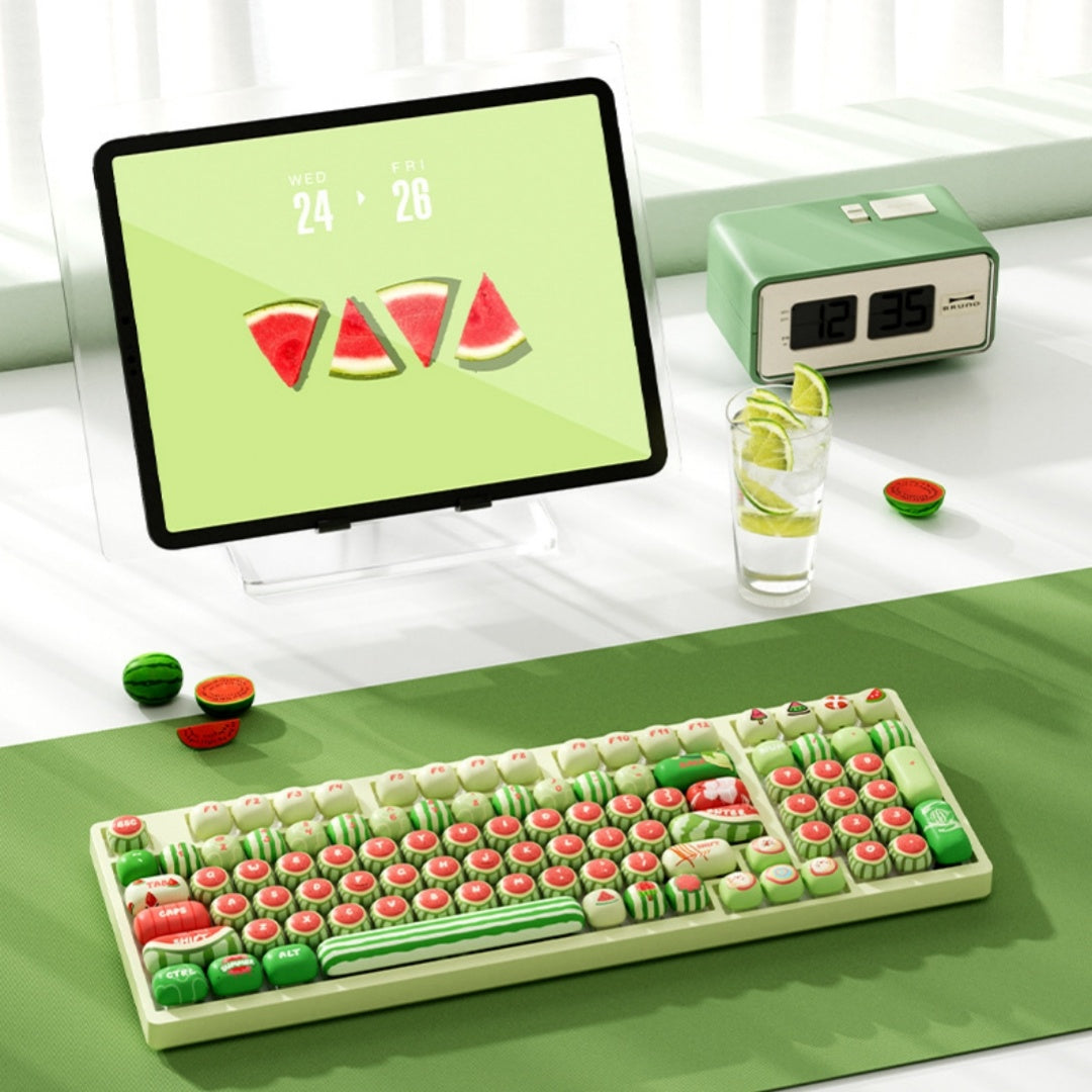 Pastèque Thème Sublimation des cinq côtés MOG Hauteur PBT Petit Bun à vapeur Cap à clé Champignon