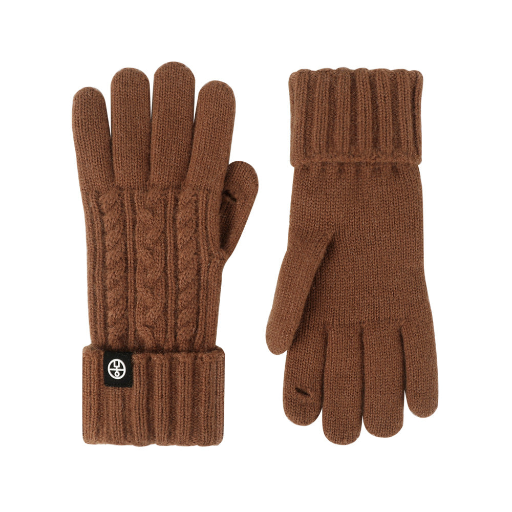 Gants tricotés pour le cyclisme en plein air d'hiver