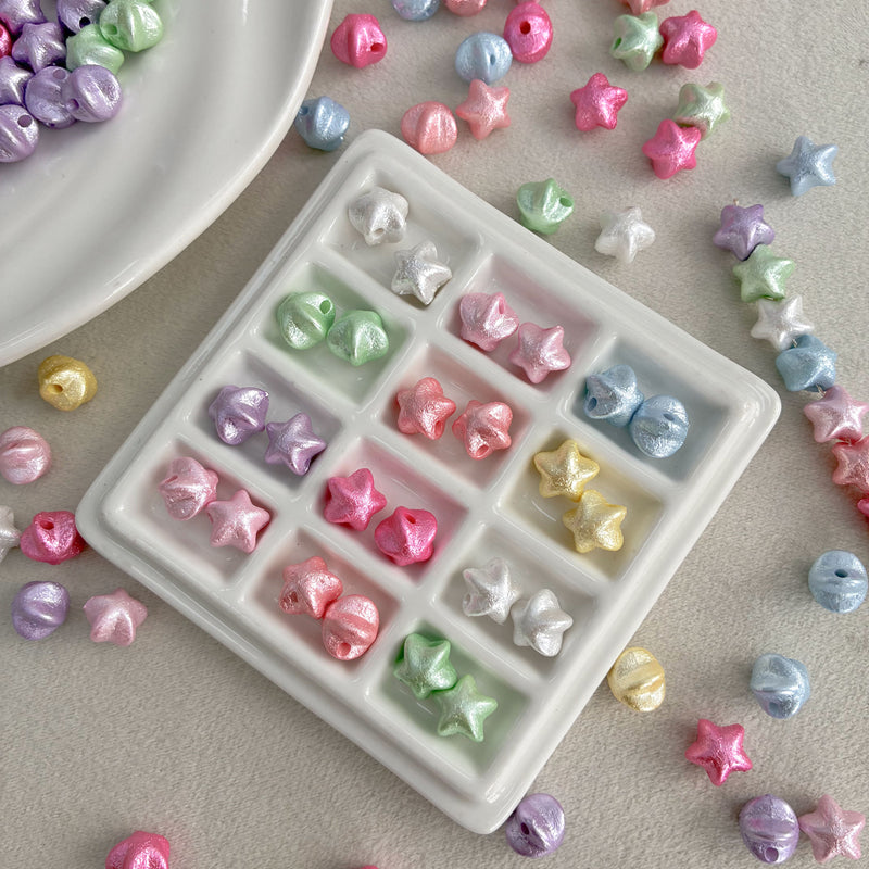 Perles en soie perles acryliques en forme de perles avec trou droit