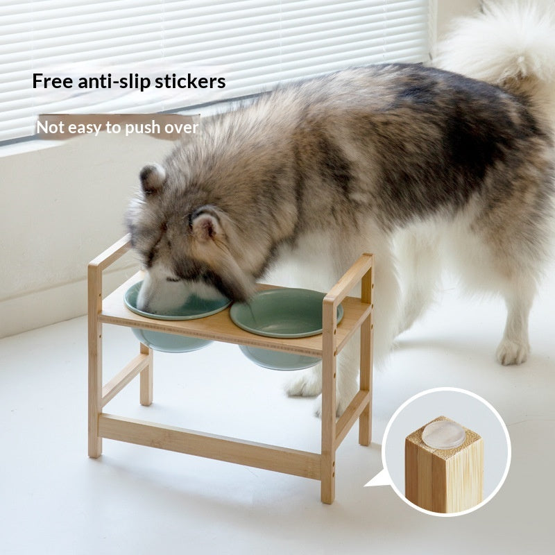 Céramique Grande Capacité Dog Bowl Feeder