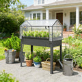 Raised outdoor garden box