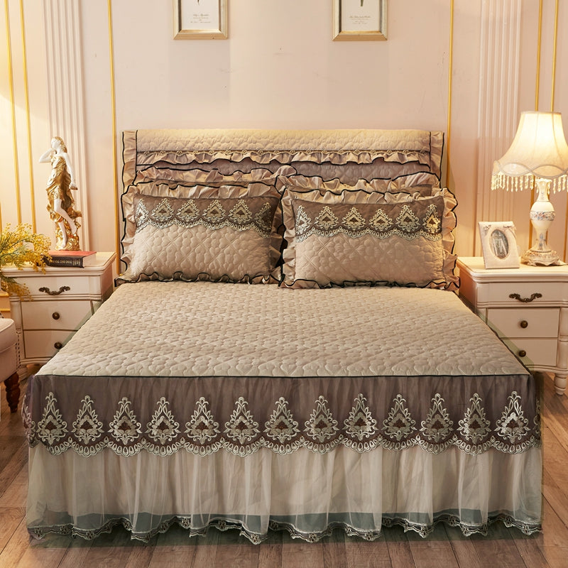 Jupe de lit en dentelle matelassée épaissée Plus coton Couverture de lit Simmons