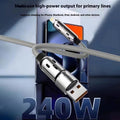 Tpc Light Column Silicone Four-in-one Fast Charging Data Cable