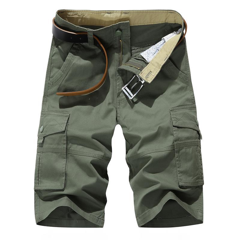 Homme Summer Loose Fit Cargo Short Tissu mince Multi Pocket Camo Bermuda & Capri Cas