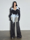 Manteau court en dentelle amovible en deux parties