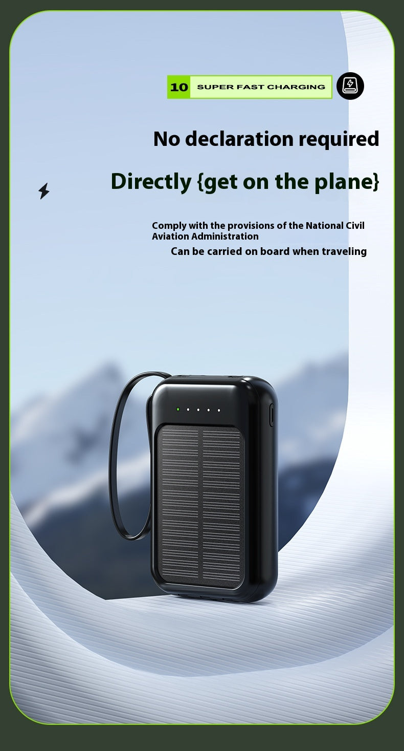 Unité de recharge solaire avec câble Camping Portable Grande Capacité Alimentation Mobile