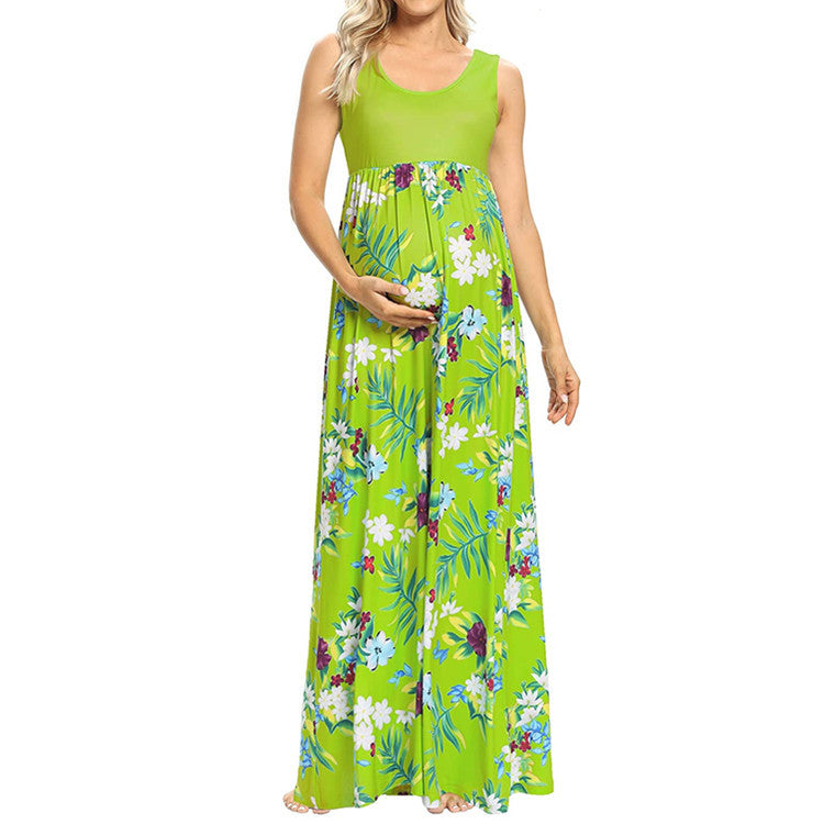 Robe de maternité à mailles rondes