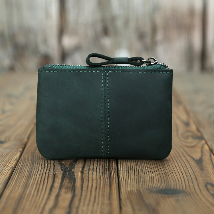 Rétro homme Crazy Horse Cuir Pièce Purse