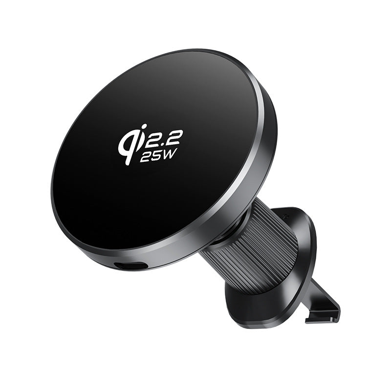 Support de téléphone sans fil magnétique métallique monté sur voiture
