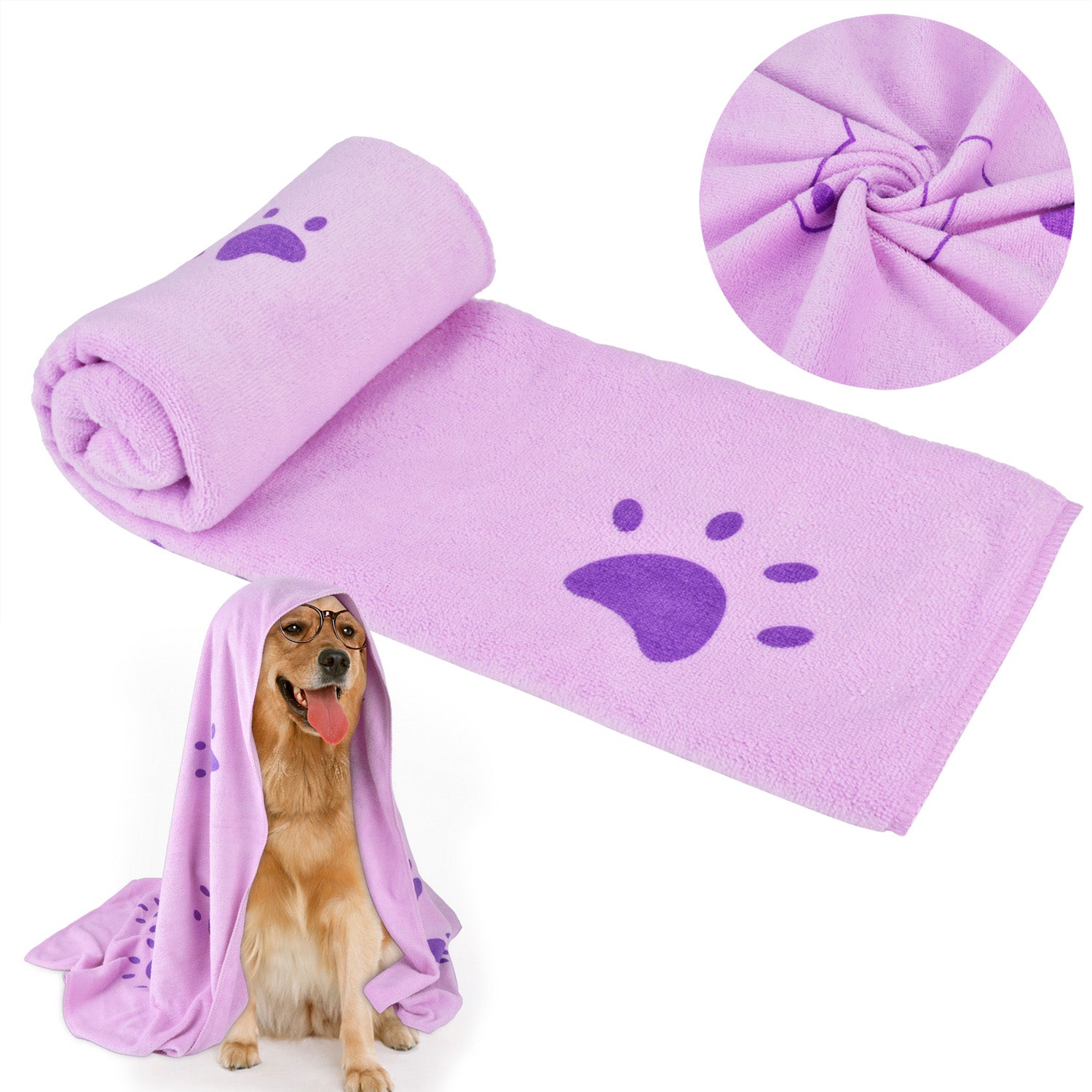 Doucement absorbant Cartoon Imprimer Serviette de bain Embossée