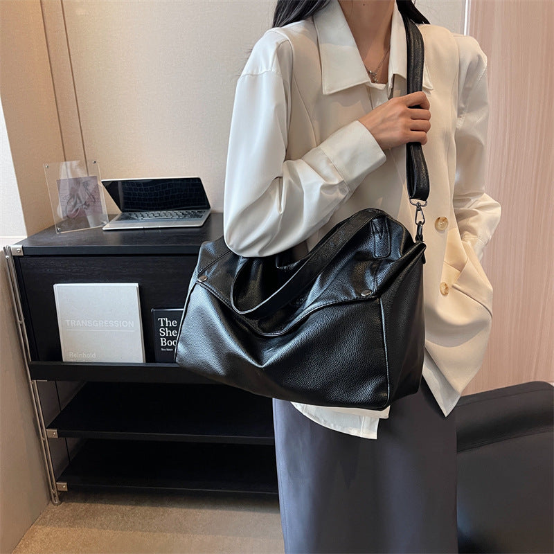 Élégant sac de navette Chic texturé épaulette