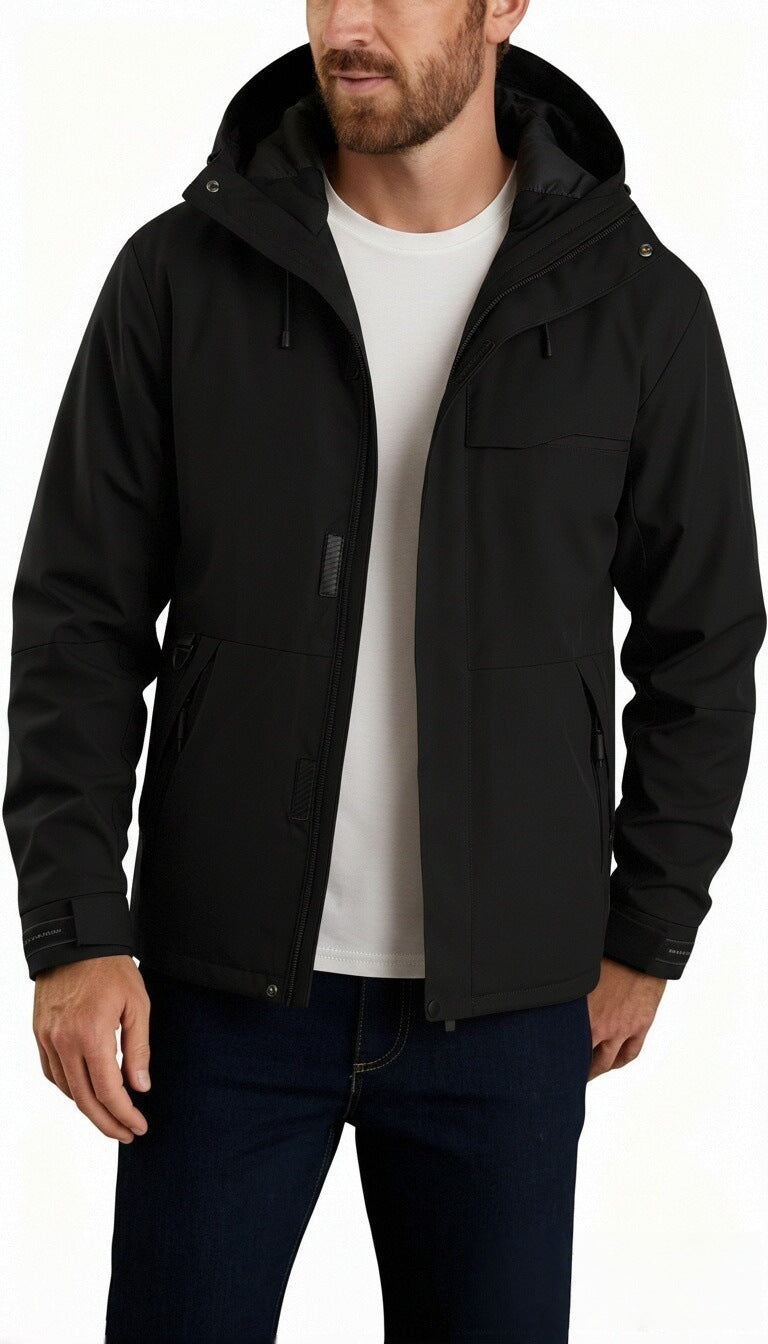 Veste multi-fonctionnelle d'extérieur pour homme en couleur solide